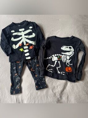 Mismatched Halloween Pajama Set - 2 tops one bottom